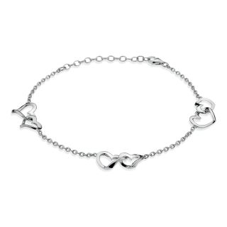 Accents by Hot Diamonds Sterling Silver Open Hearts Bracelet