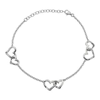 Accents by Hot Diamonds Sterling Silver Open Hearts Bracelet