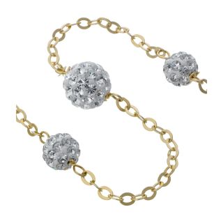 Gold Crystal Ball Bracelet
