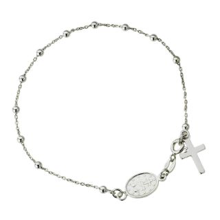 Sterling Silver Religious Charm Bracelet