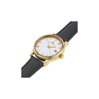Accurist Ladies' Black Leather Strap Watch