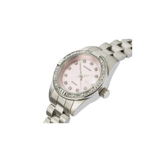 Sekonda Ladies' Pink Sunray Dial Stone Set Watch
