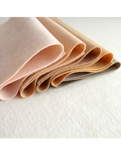 Skin Tones Merino Wool Blend Felt - 5 9x12 Sheets