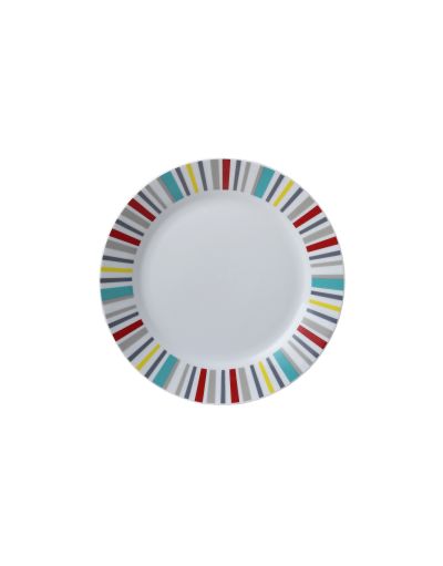 ColourMatch 40 Piece Porcelain Dinner Starter Set - Striped