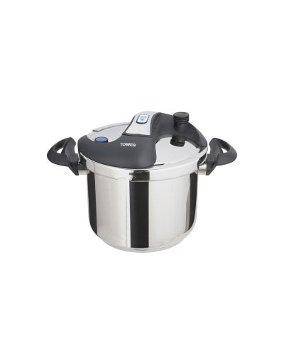 Tower 6 Litre Stainless Steel Time Pressure Cooker