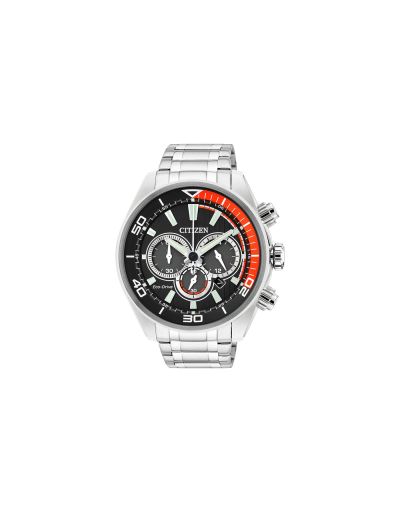 Citizen Men's Eco-Drive Orange and Black Chronograph Watch