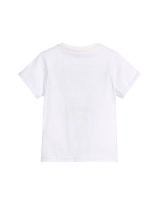 Boys White Cotton T-Shirt
